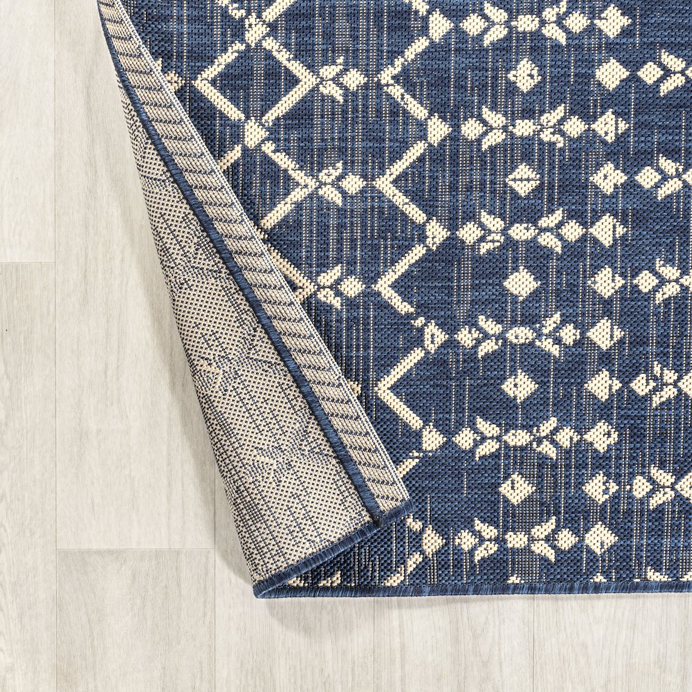 Ourika Moroccan Geometric Textured Weave Indoor/Outdoor Area Rug