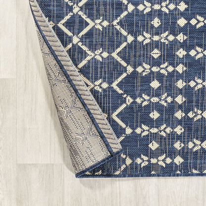 Ourika Moroccan Geometric Textured Weave Indoor/Outdoor Area Rug