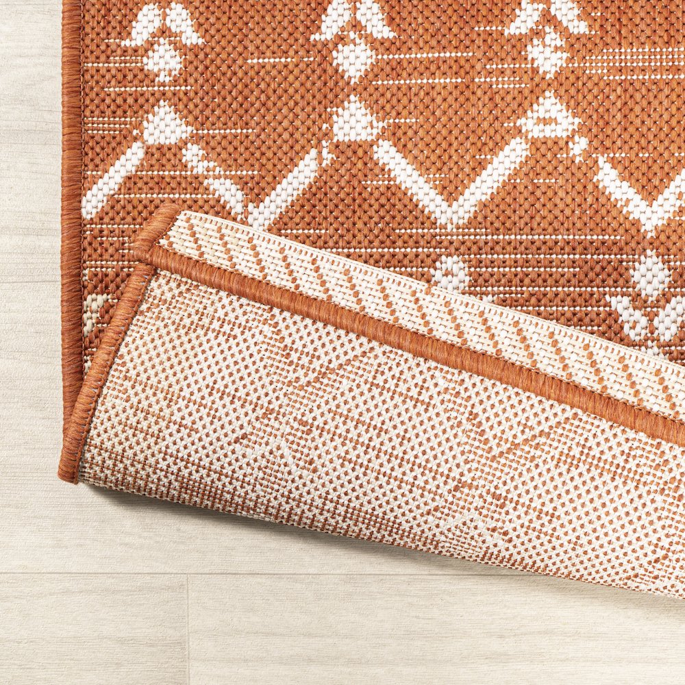 Ourika Moroccan Geometric Textured Weave Indoor/Outdoor Area Rug