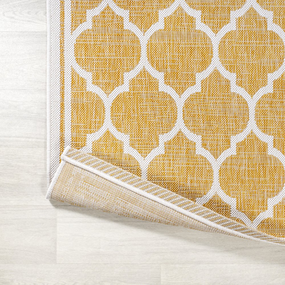 Trebol Moroccan Trellis Textured Weave Indoor/Outdoor Area Rug