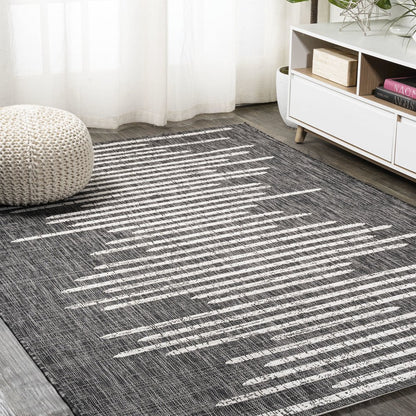 Zolak Berber Stripe GeometricIndoor/Outdoor  Rug