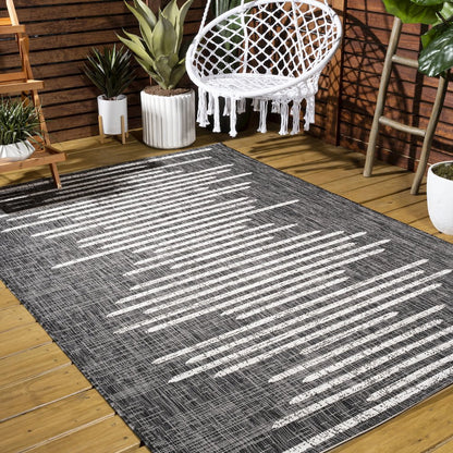 Zolak Berber Stripe GeometricIndoor/Outdoor  Rug