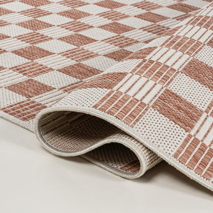 Aimee Traditional Cottage Checkerboard Indoor/Outdoor Area Rug