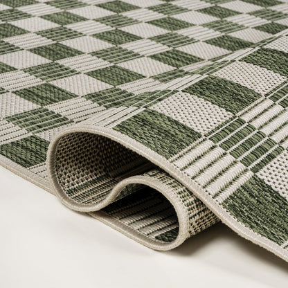 Aimee Traditional Cottage Checkerboard Indoor/Outdoor Area Rug