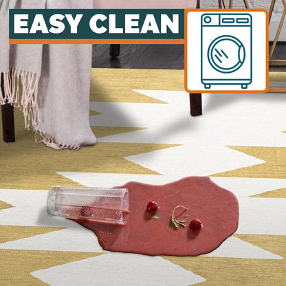 Chayton Minimalist Geometric Machine Washable Area Rug
