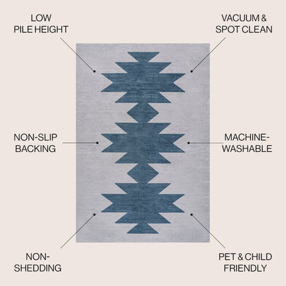 Chayton Minimalist Geometric Machine-Washable Area Rug