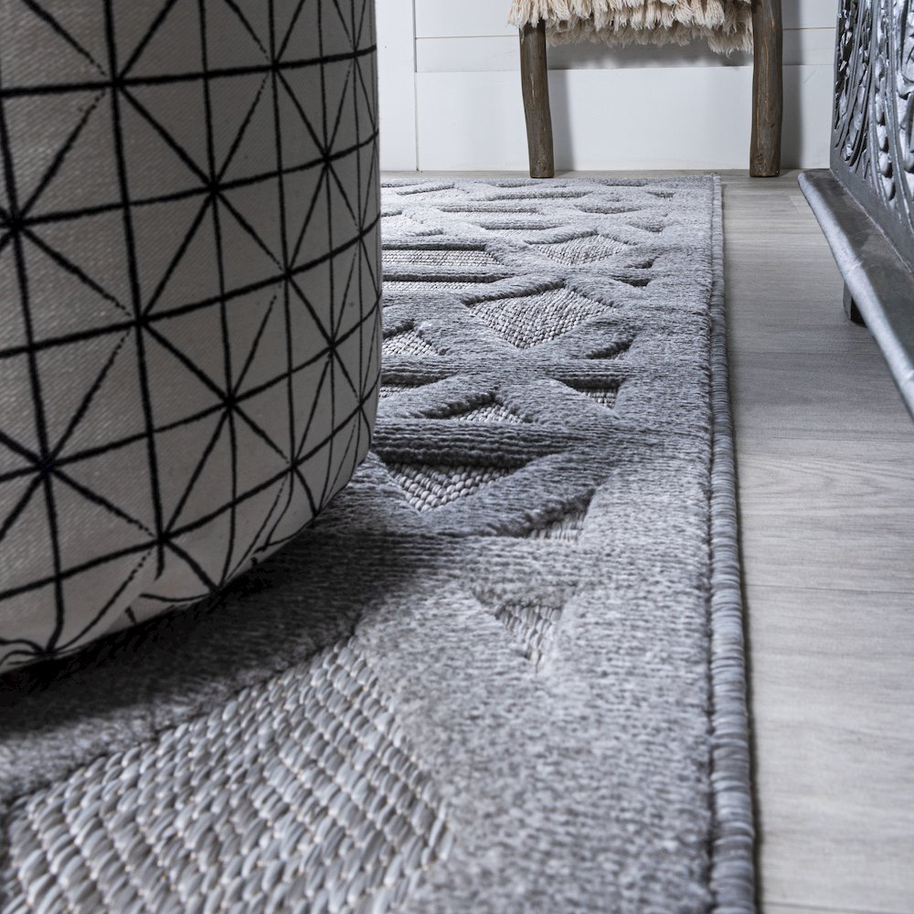 Talaia Neutral Geometric Indoor/Outdoor Area Rug