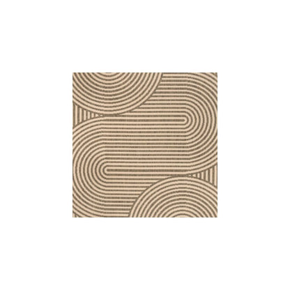 Beige/Brown 9 ft. x 12 ft. Indoor/Outdoor Shaped Area Rug