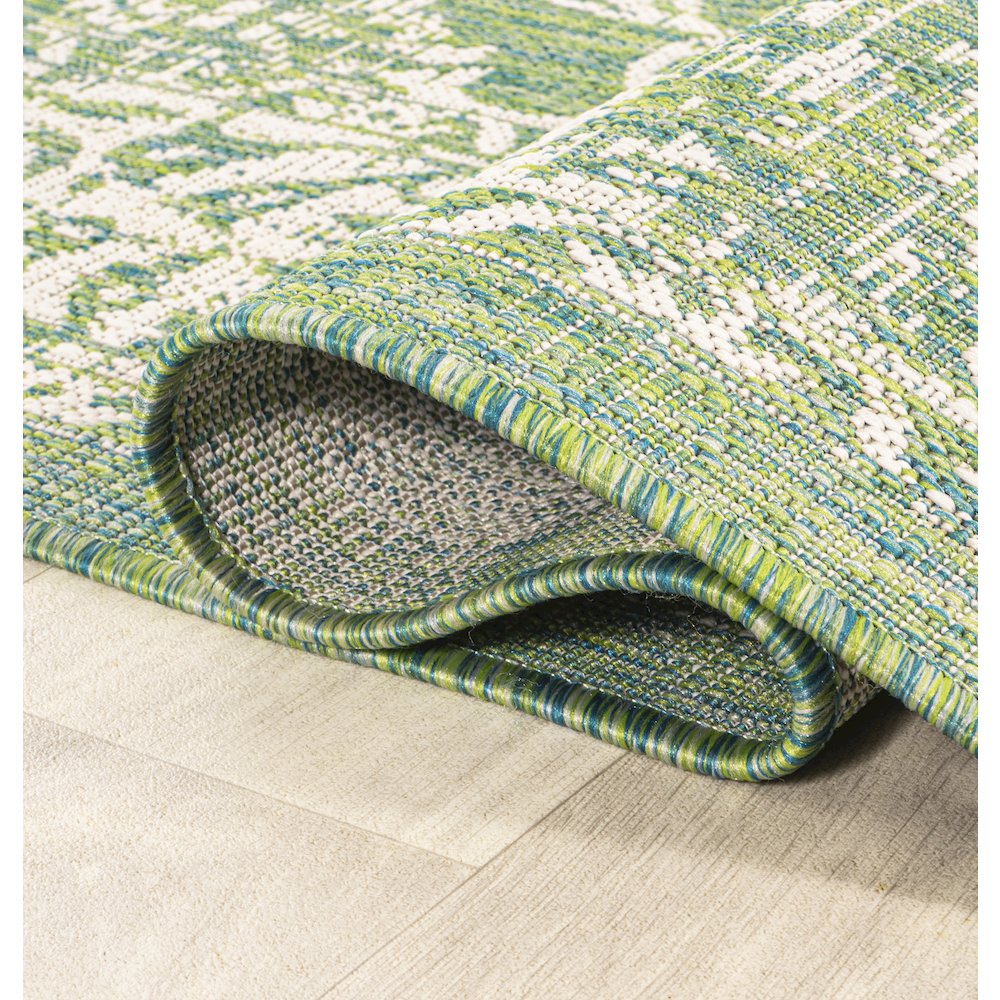 Tela Bohemian Textured Weave Floral Indoor/Outdoor Area Rug