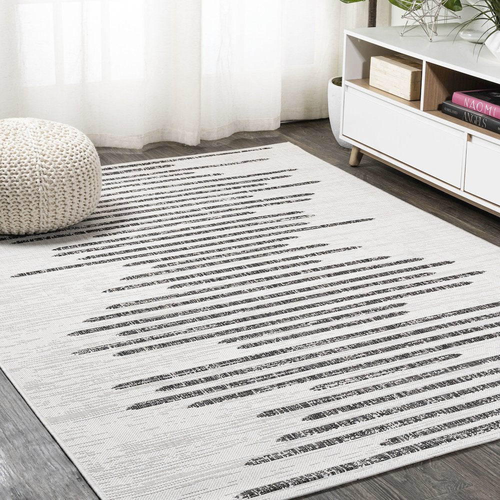 Zolak Berber Stripe Geometric /Indoor/Outdoor  Rug