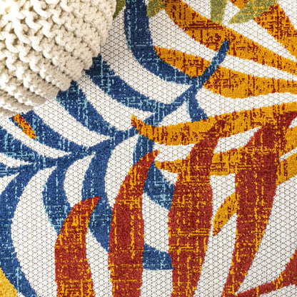 Tropics Palm Leaves Indoor/Outdoor Area Rug