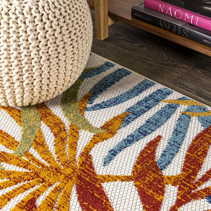 Tropics Palm Leaves Indoor/Outdoor Area Rug