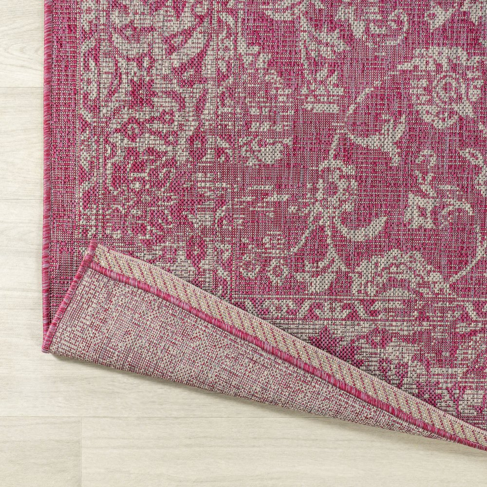 Tela Bohemian Textured Weave Floral Indoor/Outdoor Area Rug