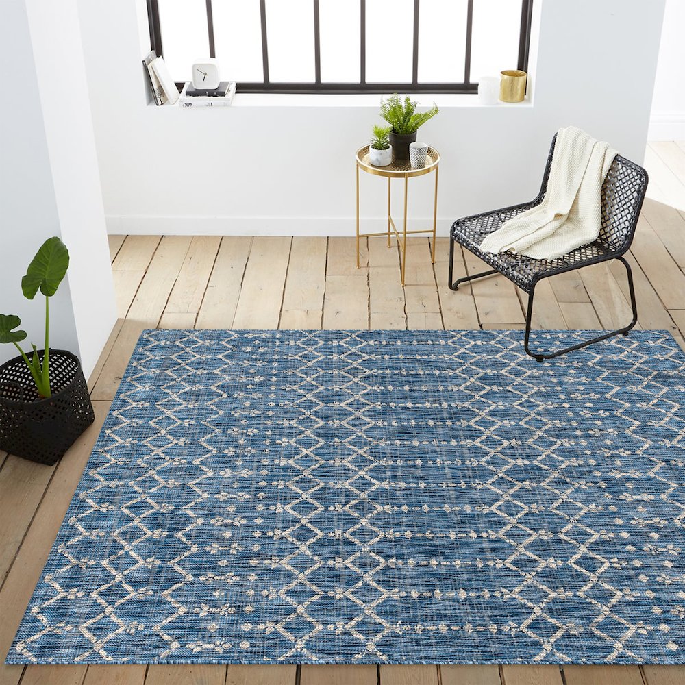 Ourika Moroccan Geometric TetuWeaveIndoor/Outdoor  Rug