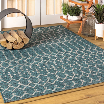 Ourika Moroccan Geometric TetuWeaveIndoor/Outdoor  Rug