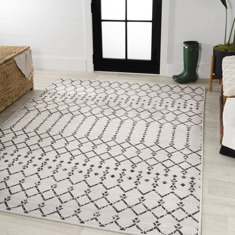 Ourika Moroccan Geometric TetuWeave /Indoor/Outdoor  Rug