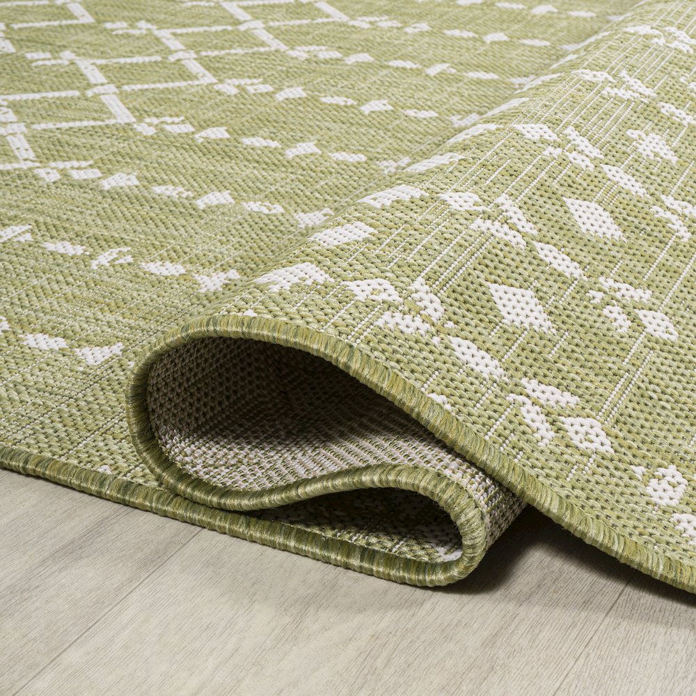 Ourika Moroccan Geometric Textured Weave Indoor/Outdoor Square Rug