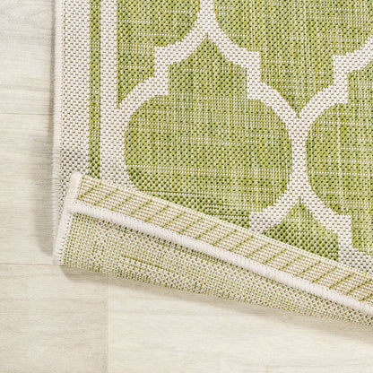 Trebol Moroccan Trellis Textured Weave Indoor/Outdoor Area Rug