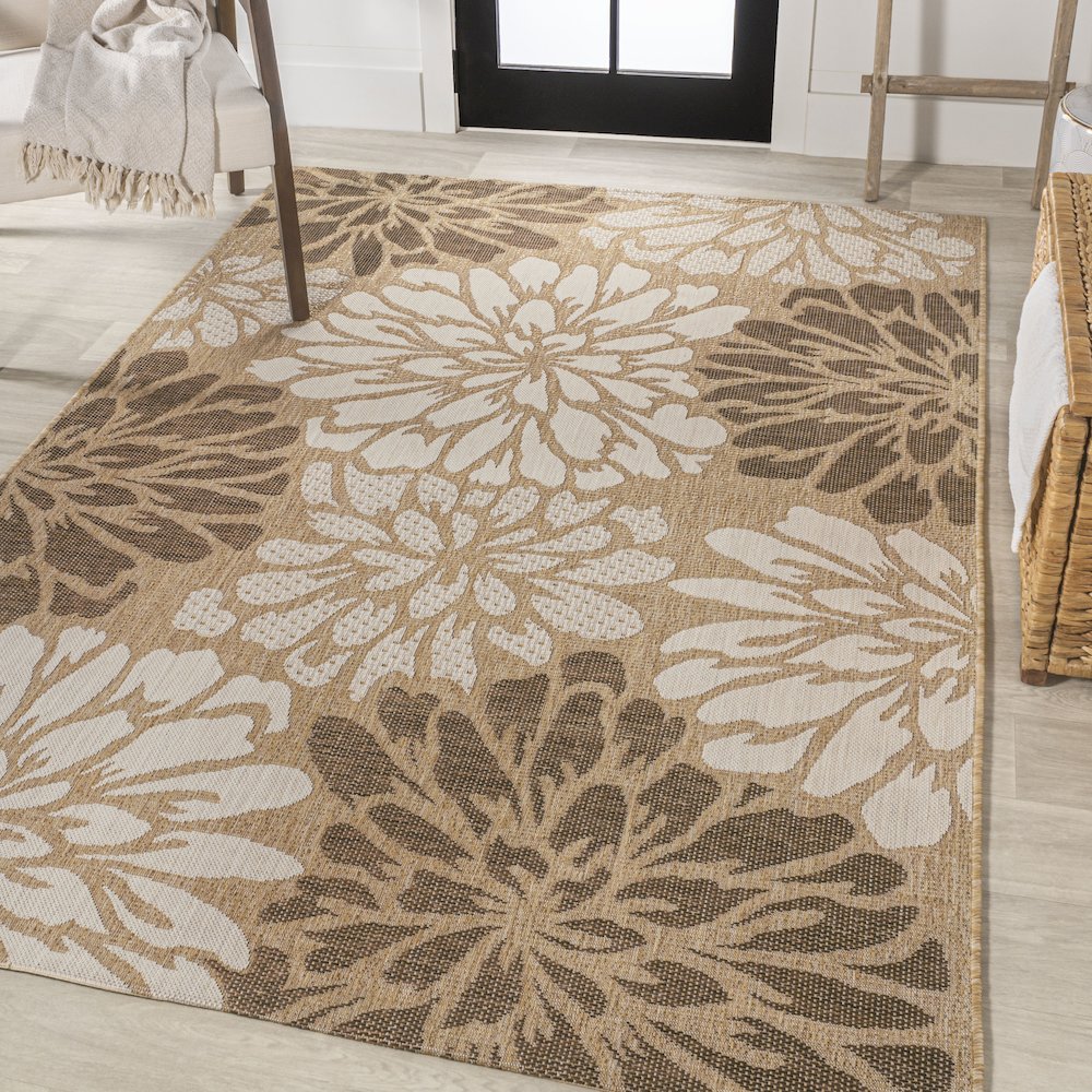 Zinnia Modern Floral TetuWeaveIndoor/Outdoor  Rug