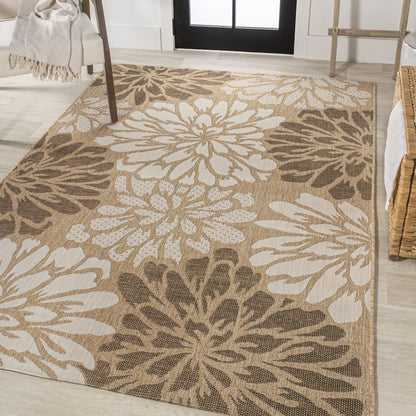 Zinnia Modern Floral TetuWeaveIndoor/Outdoor  Rug