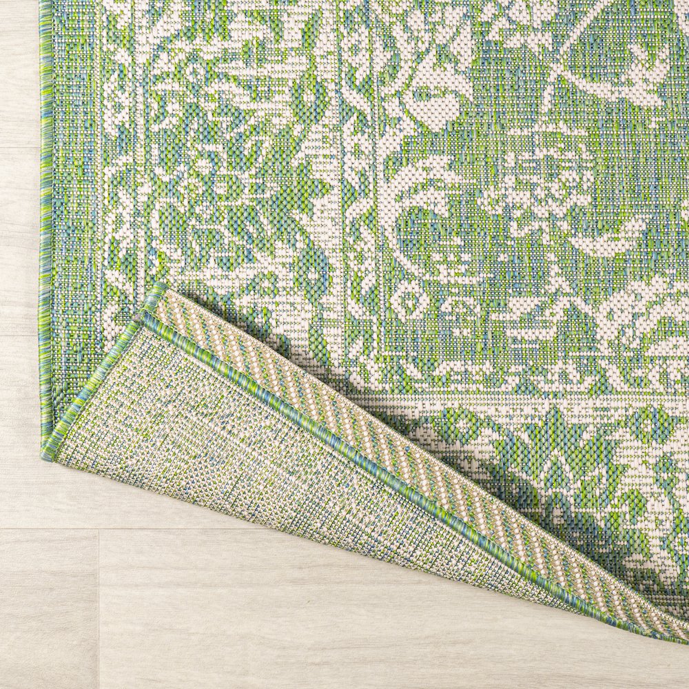 Tela Bohemian Textured Weave Floral Indoor/Outdoor Area Rug