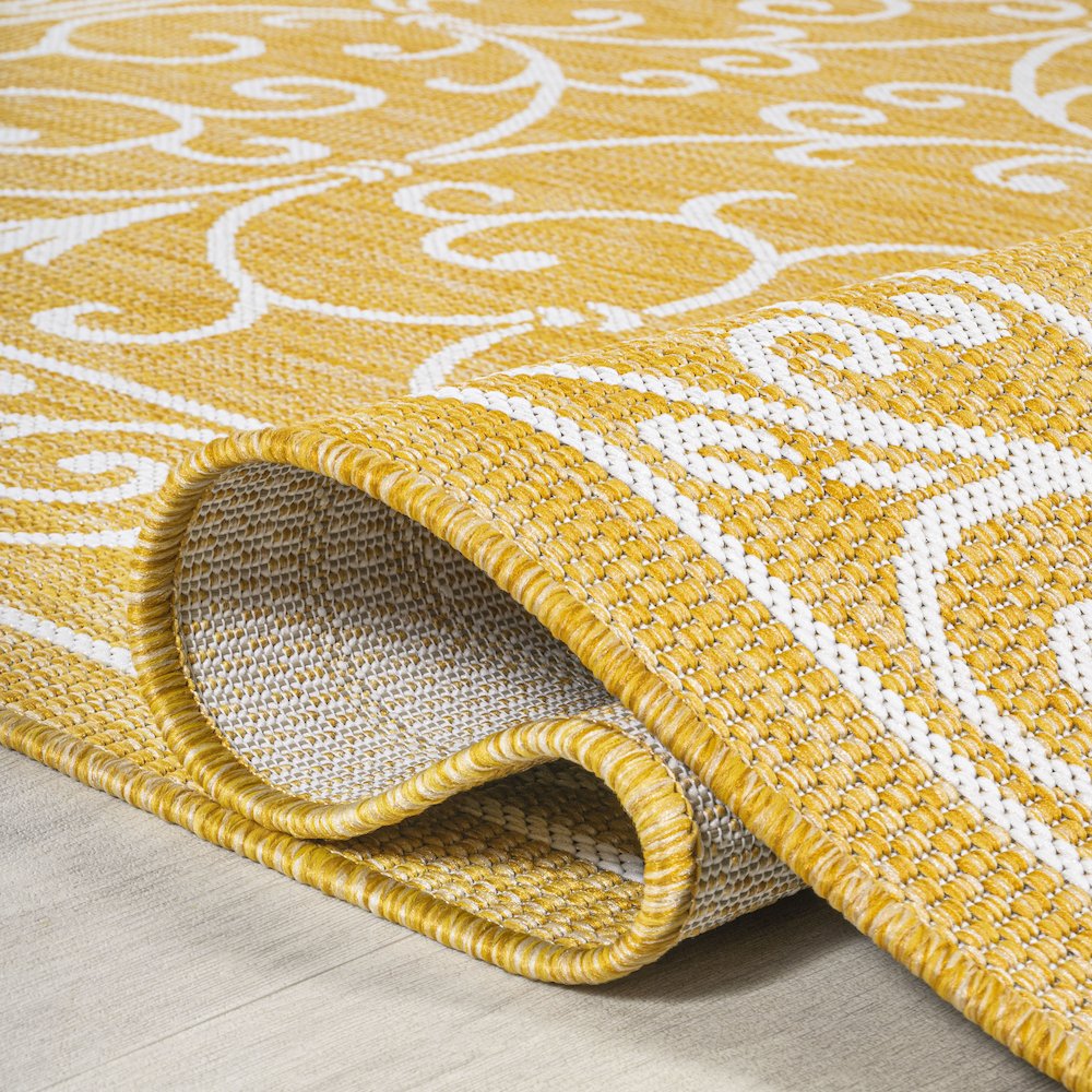 Charleston Vintage Filigree Textured Weave Indoor/Outdoor Area Rug