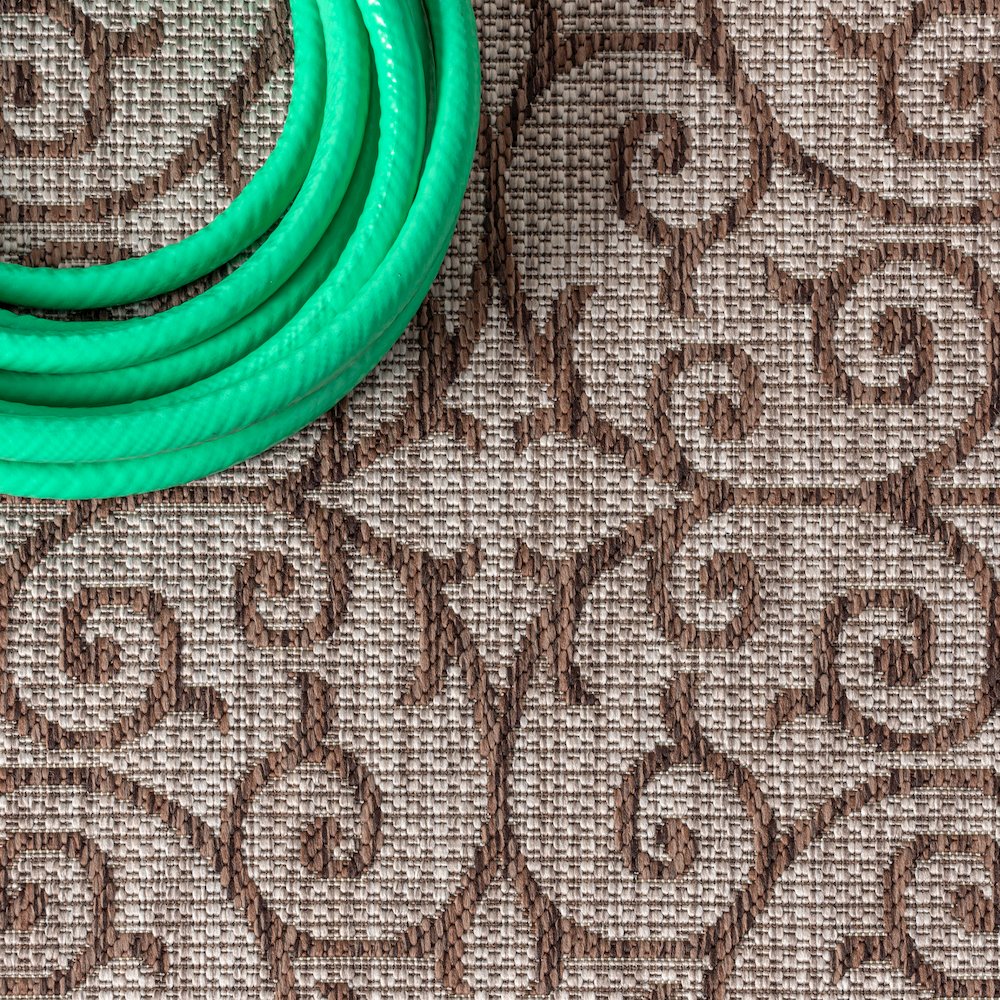 Madrid Vintage Filigree Textured Weave Indoor/Outdoor Area Rug