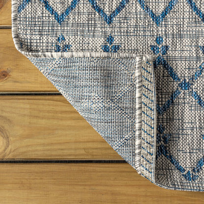 Ourika Moroccan Geometric Textured Weave Indoor/Outdoor Area Rug