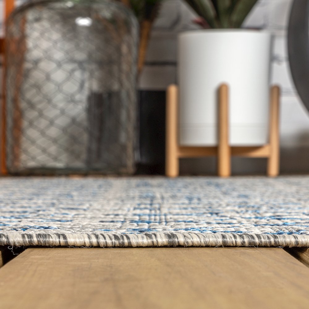 Ourika Moroccan Geometric Textured Weave Indoor/Outdoor Area Rug