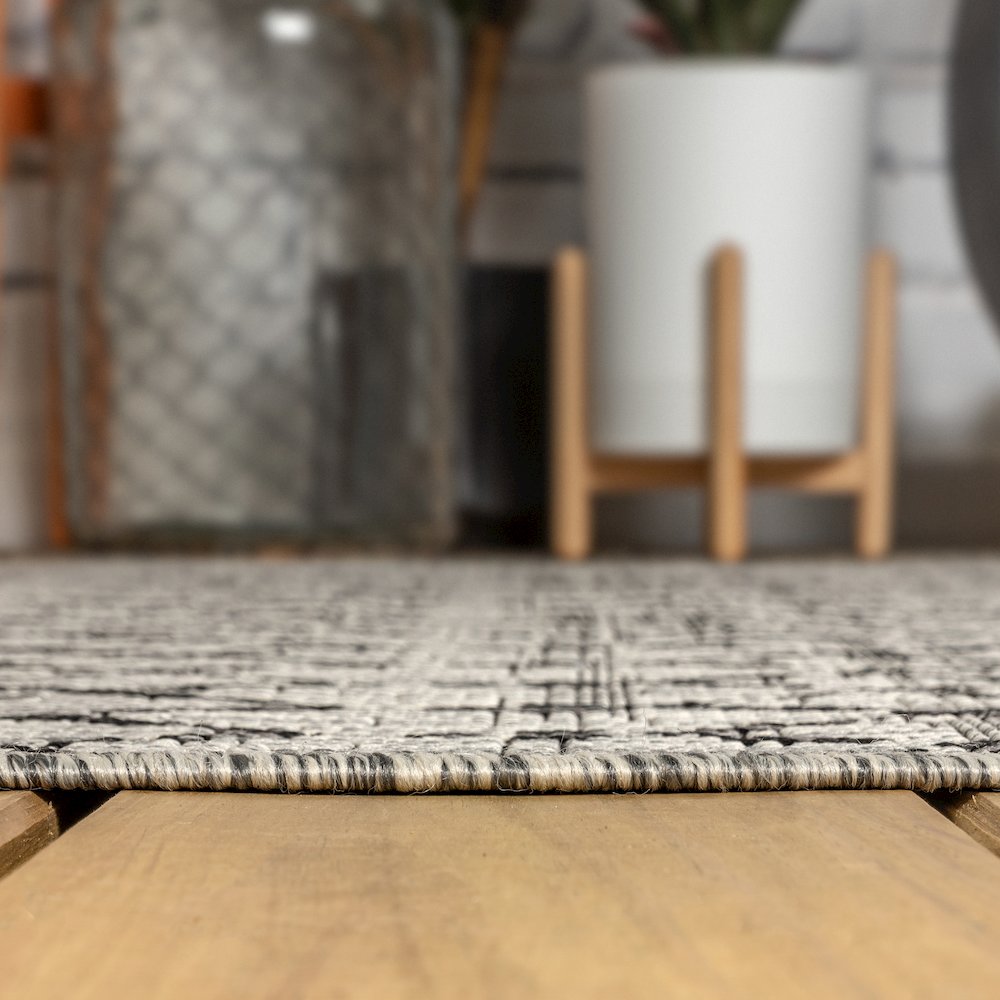 Ourika Moroccan Geometric Textured Weave Indoor/Outdoor Area Rug