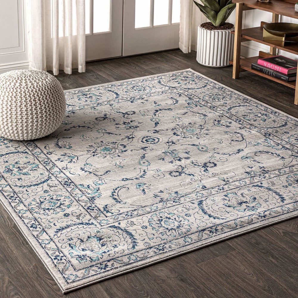 Modern Persian Vintage Medallion Light Area Rug