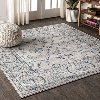 Modern Persian Vintage Medallion Light Area Rug