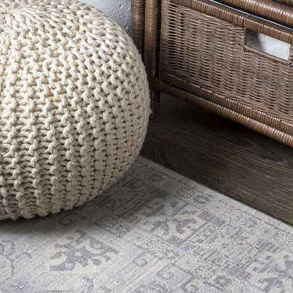 Modern Persian Vintage Medallion Light Area Rug