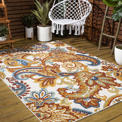 Gordes Paisley High-Low Indoor/Outdoor Area Rug