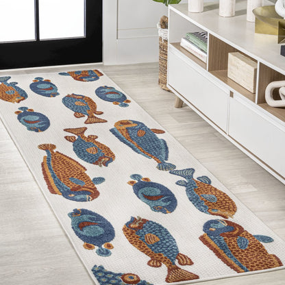 Algarve Modern Fish High-Low Indoor/Outdoor Area Rug