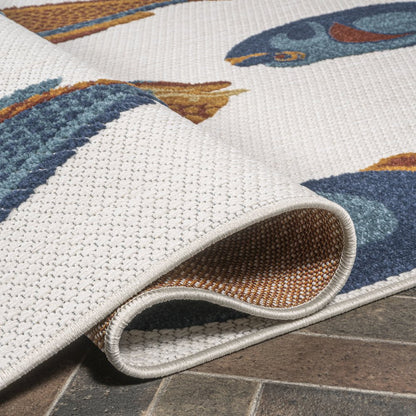 Algarve Modern Fish High-Low Indoor/Outdoor Area Rug