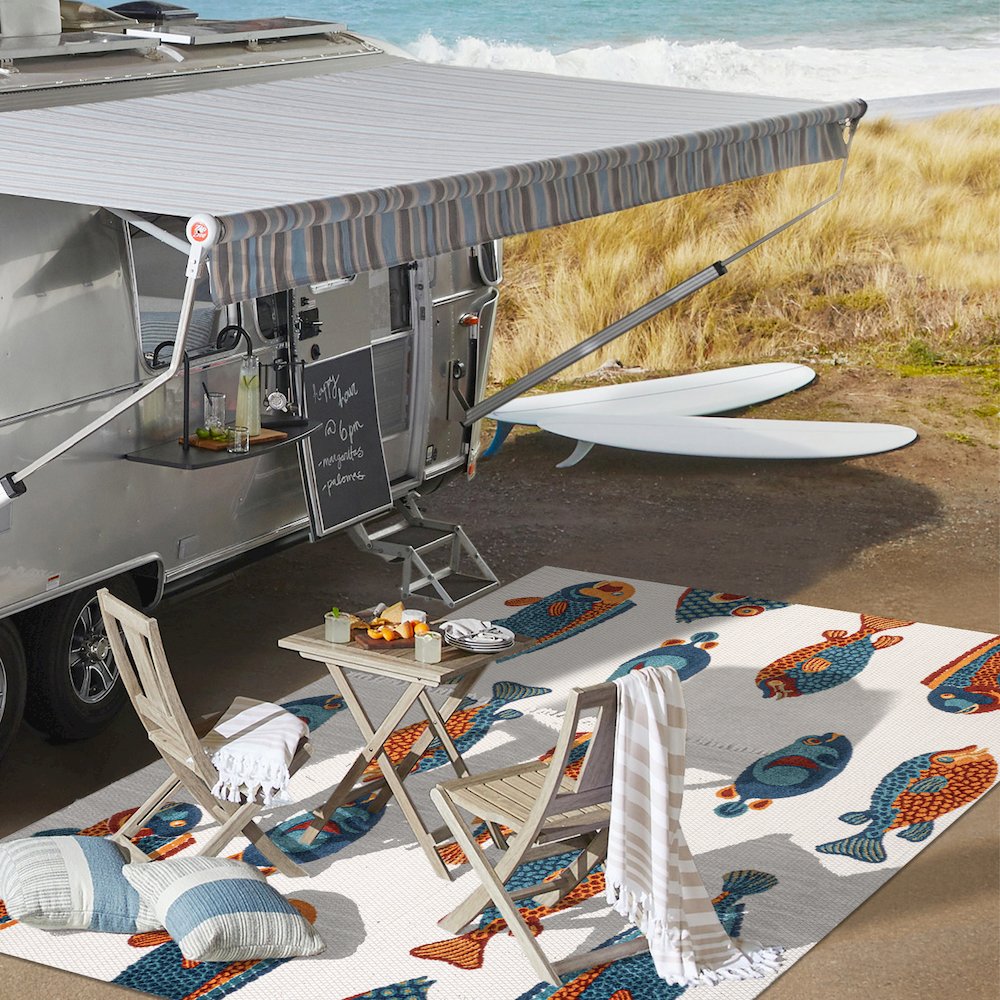 Algarve Modern Fish High-Low Indoor/Outdoor Area Rug