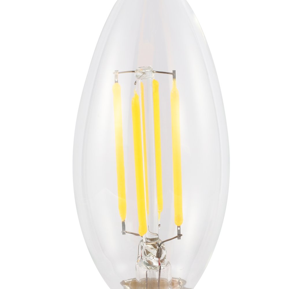 Vintage Non-Dimmable C35 4-Watt Led Edison Glass Bulbs With E12 Base (Pack Of 6)