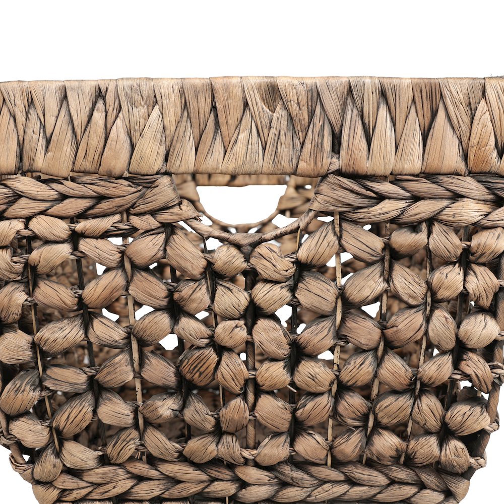 Handwoven Water Hyacinth Nesting Storage Baskets, Brown (Set of 5)