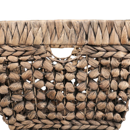 Handwoven Water Hyacinth Nesting Storage Baskets, Brown (Set of 5)