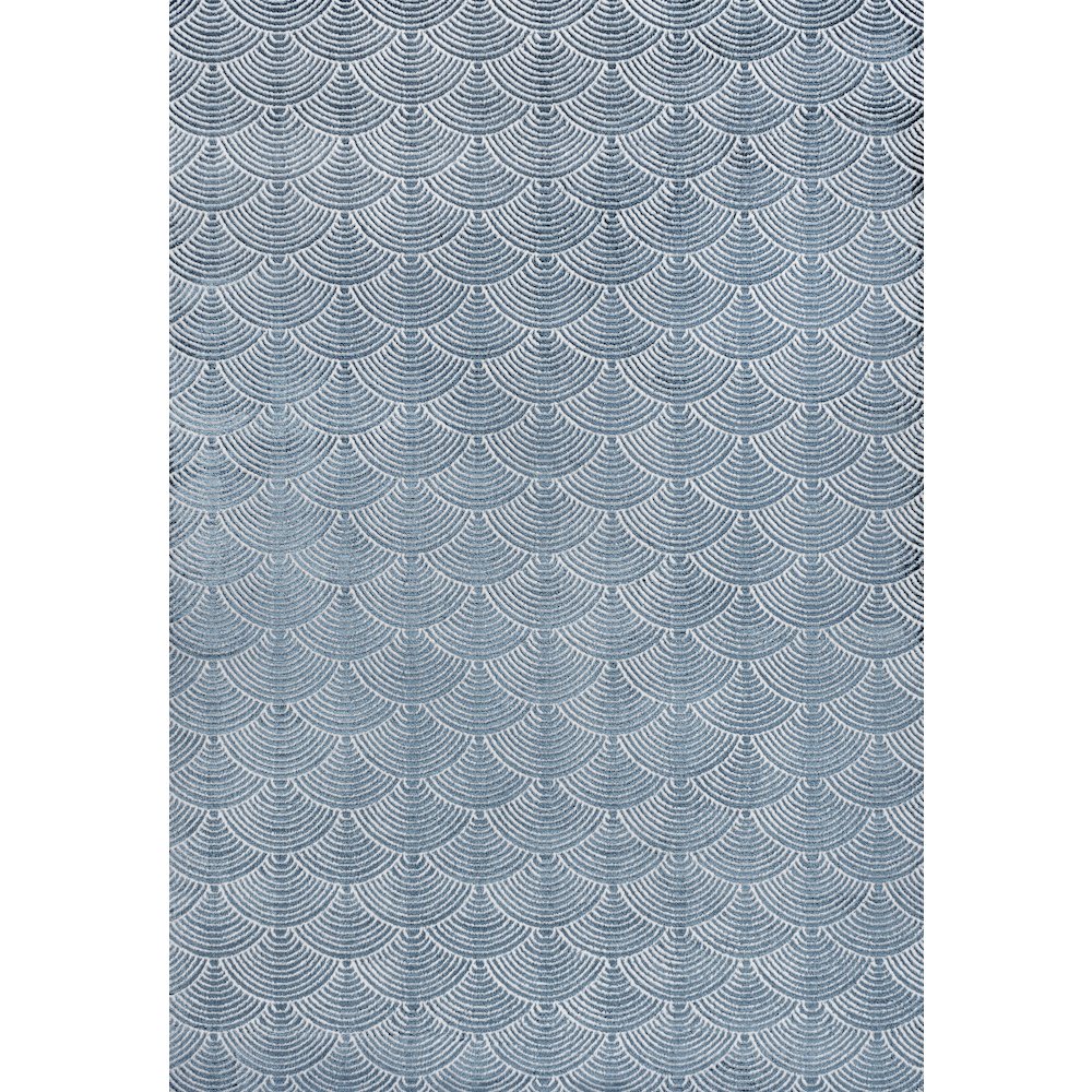 Porter Geometric Art Deco Fan Pattern High-Low Area Rug