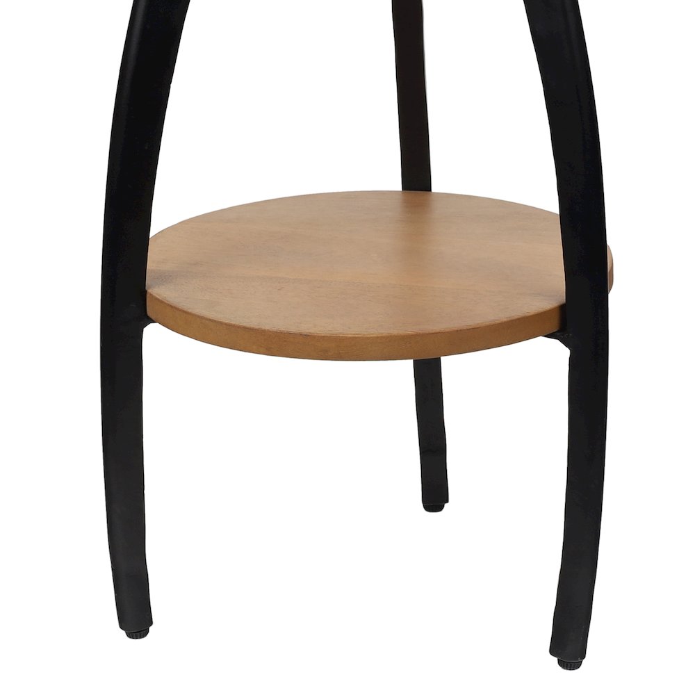 Ollie Designer Farmhouse Metal Tripod Drink Table and Decorative End Table with