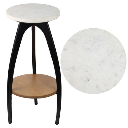 Ollie Designer Farmhouse Metal Tripod Drink Table and Decorative End Table with