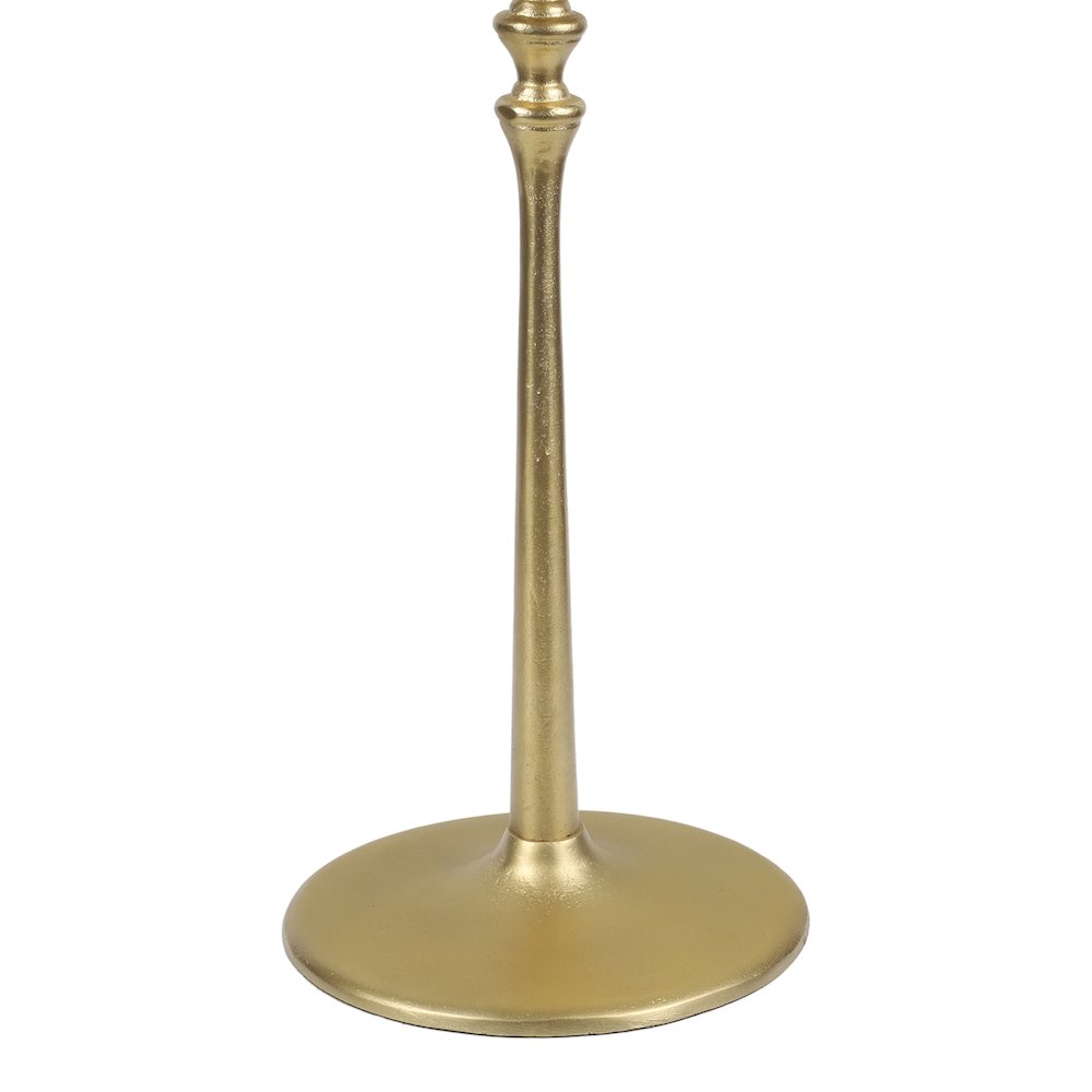 Lulu Art Deco Classic Pedestal Round Metal Drink Table and Decorative End