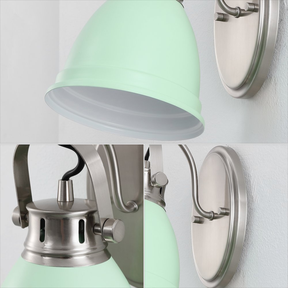 Phineas 1-Light Adjustable Farmhouse Bohemian Iron LED Vanity Light