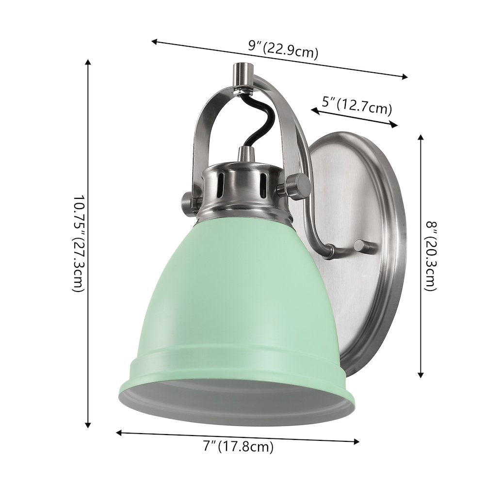 Phineas 1-Light Adjustable Farmhouse Bohemian Iron LED Vanity Light