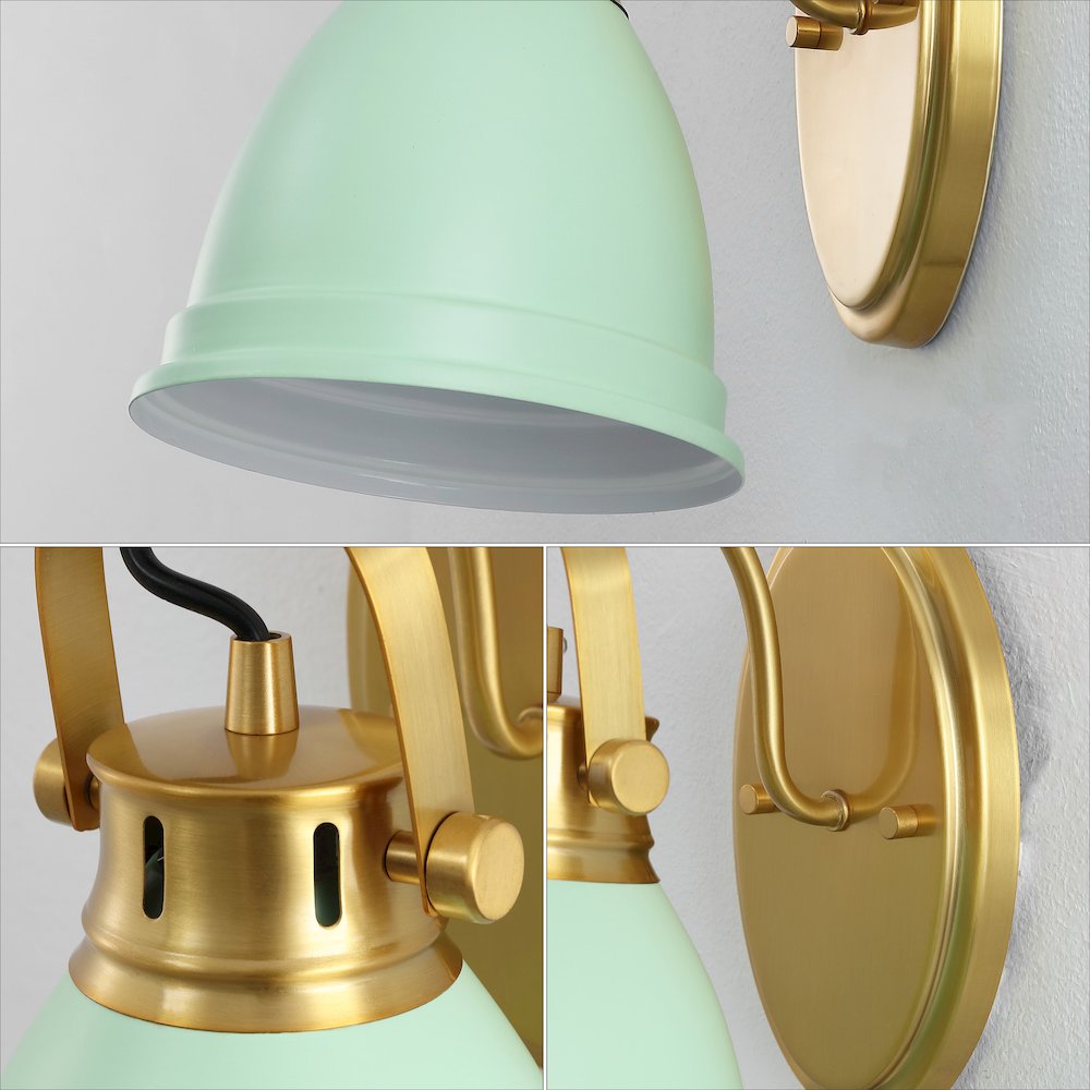 Phineas 1-Light Adjustable Farmhouse Bohemian Iron LED Vanity Light