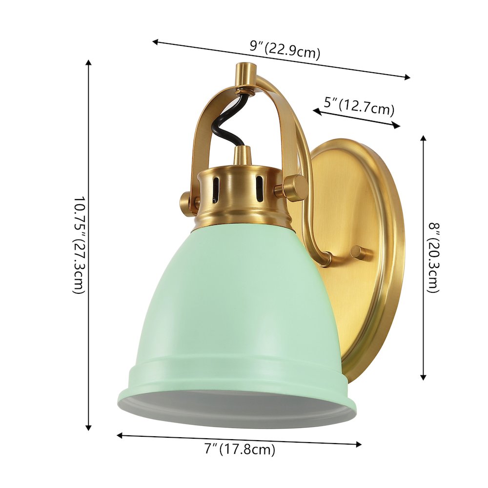 Phineas 1-Light Adjustable Farmhouse Bohemian Iron LED Vanity Light