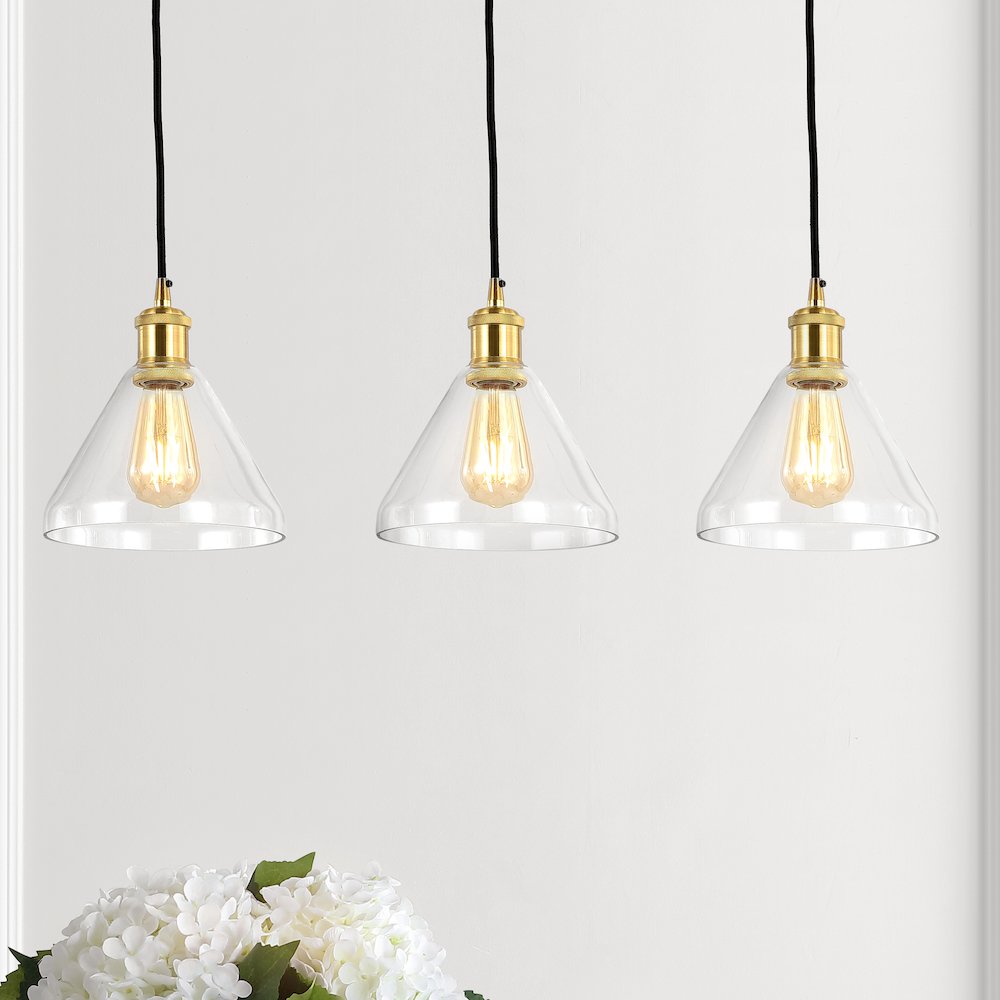 Kiawah Island Metal/Glass Contemporary Modern Led Pendant