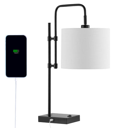 Edris Industrial Designer Metal Led Task Lamp With Usb Charging Port
